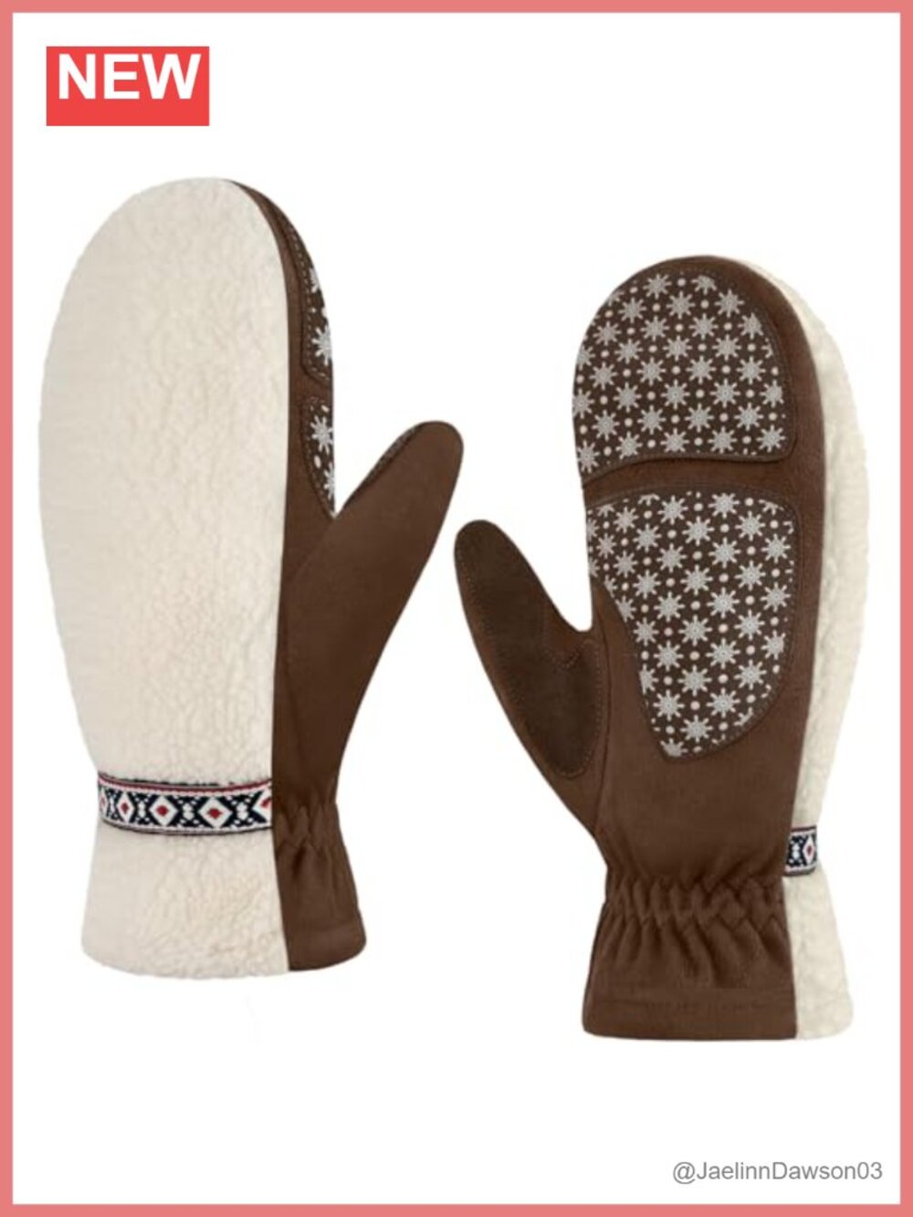 Womens Sherpa Mittens Fleece Warm Winter Gloves Mitt